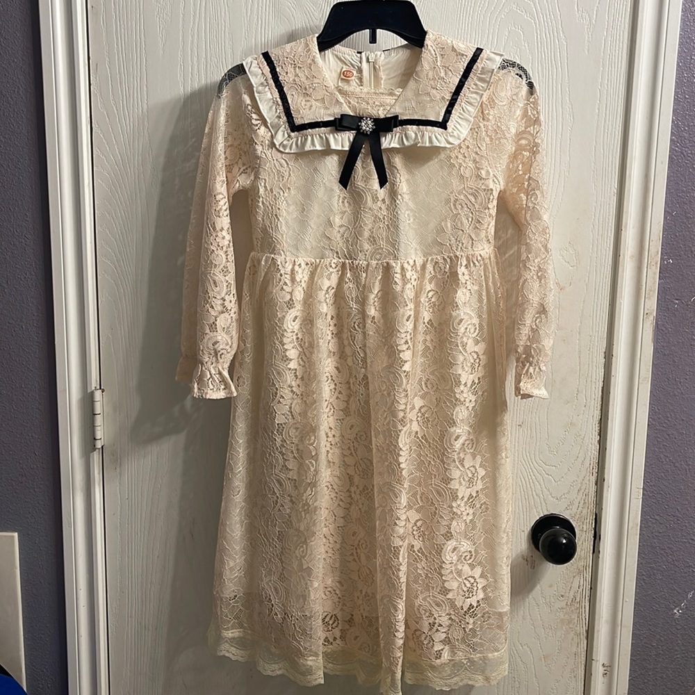 Girls boho casual lace dress size 10/12
